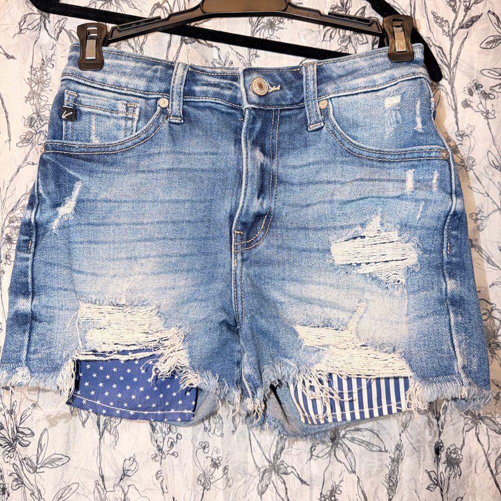 Kancan distressed denim shorts